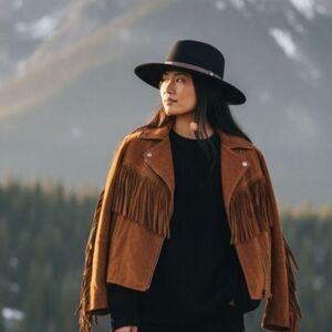 Brixton Messer Fedora Unisex L (7 1/2) Black Boho Classic Medium Brim Grandpa